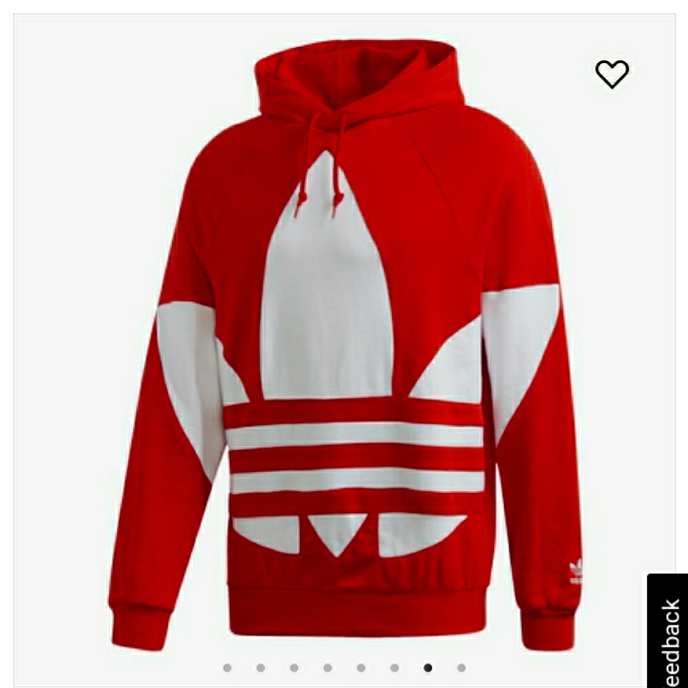 adidas Originals Big Trefoil Pullover Hoodie red